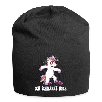 Einhorn saufen | Ich schwanke noch | Unicorn Party - Jersey-Beanie - Schwarz - Vorne