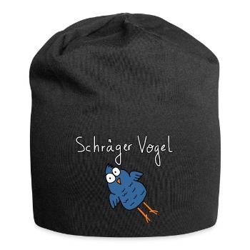 Schräger Vogel - Jersey-Beanie - Schwarz - Vorne
