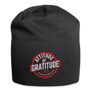 Culture Zen Positif Attitude de Gratitude - Bonnet en jersey - noir - Devant