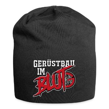 Gerüstbauer Shirt Gerüstbau im Blut - Jersey-Beanie - Schwarz - Vorne