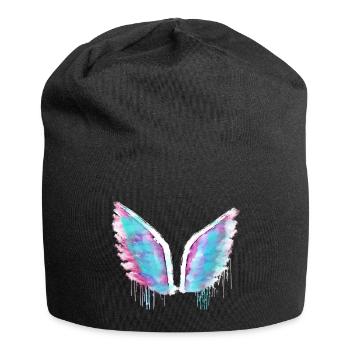 angelwings,wings,watercolor,pastel,angel wings - Jersey Beanie - black - Front