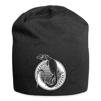 Monitor Eidechse Tattoo Stil Reptilienhalter Varanus - Jersey-Beanie - Schwarz - Vorne
