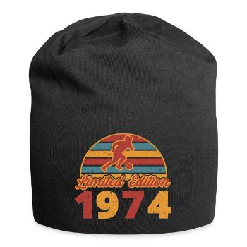Football Football Player Sports Birthday 1974 - Jersey Beanie - black - Front