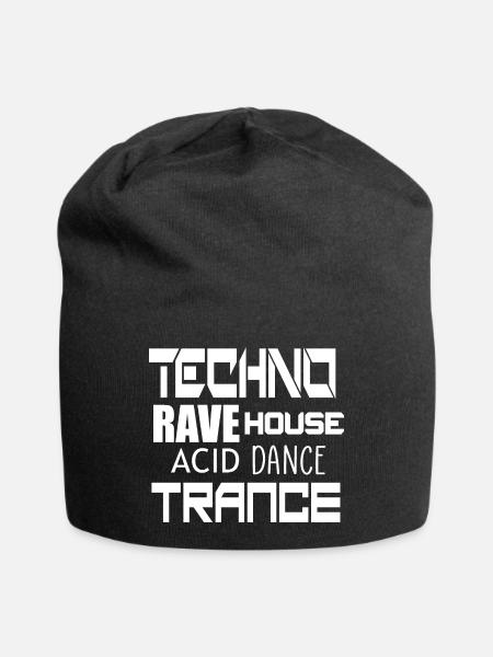 Techno Trance Tanz - Jersey-Beanie - Schwarz