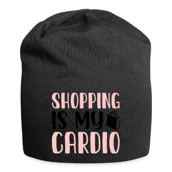 Shopping is my Cardio - Jersey Beanie - black - Front