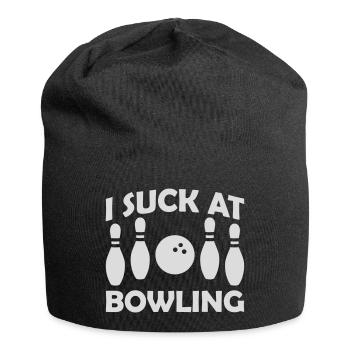Je suis nul au bowling - Bonnet en jersey - noir - Devant