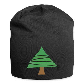 Tannenbaum - Jersey-Beanie - Schwarz - Vorne