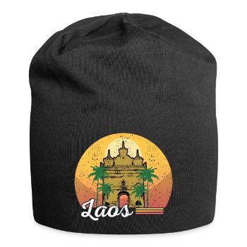Laos Lao Laotian Temple Sun I Gift - Jersey Beanie - black - Front