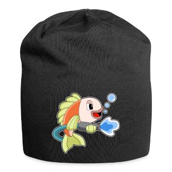 Fish Firefighter Fire Hose Fire Hose Fire Brigade - Jersey Beanie - black - Front