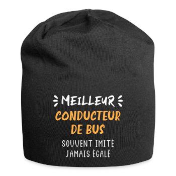 Meilleur conducteur de bus - Bonnet en jersey - noir - Devant