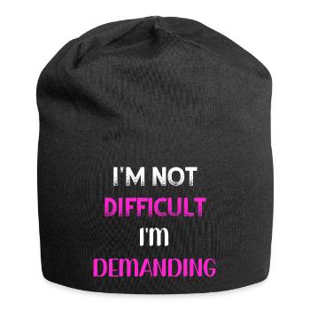 Not difficult demanding PNK WE - Jersey Beanie - black - Front