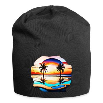 Summer Vibes #3 - Jersey-Beanie - Schwarz - Vorne