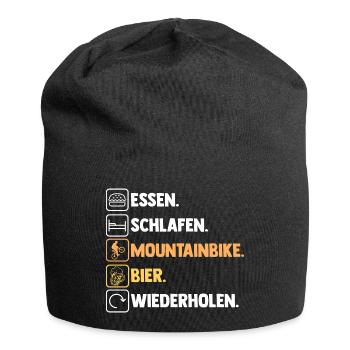 Fahrrad Mountainbike - Jersey-Beanie - Schwarz - Vorne
