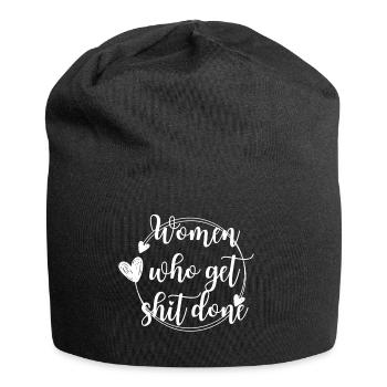 Frauen, die Scheiße machen - Jersey-Beanie - Schwarz - Vorne