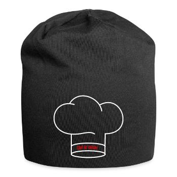 Chef de cuisine Kochmütze - Jersey-Beanie - Schwarz - Vorne