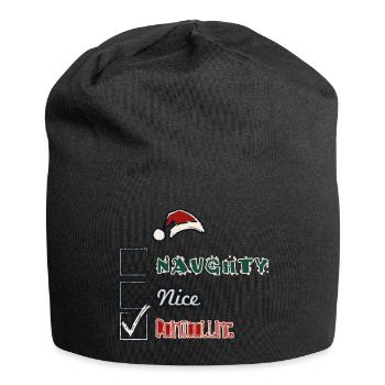 Liste coquine des pères Noël avec paintball en option - Bonnet en jersey - noir - Devant
