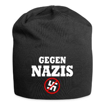 Gegen nazis - Jersey-Beanie - Schwarz - Vorne
