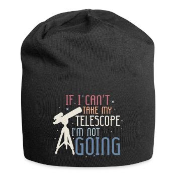If I Can't Take My Telescope Astronomy Stargazer - Jersey-Beanie - Schwarz - Vorne