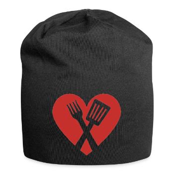 Liebe zum Kochen - Jersey-Beanie - Schwarz - Vorne