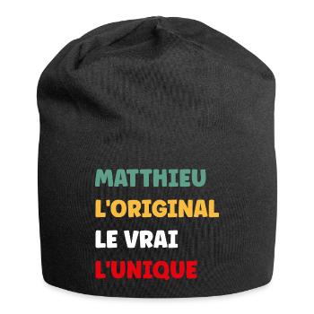 L'original le vrai l'unique Matthieu - Bonnet en jersey - noir - Devant