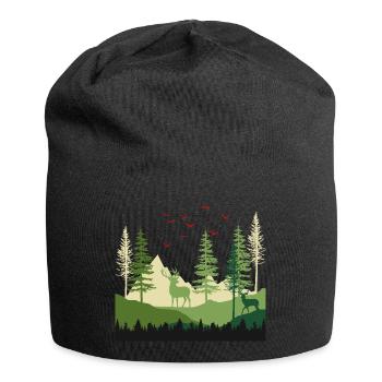 Escapade Sérénité en forêt - Bonnet en jersey - noir - Devant