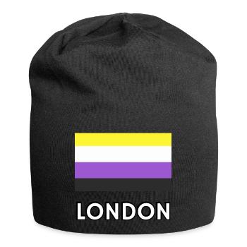 Non binary Pride Flag London - Jersey Beanie - black - Front
