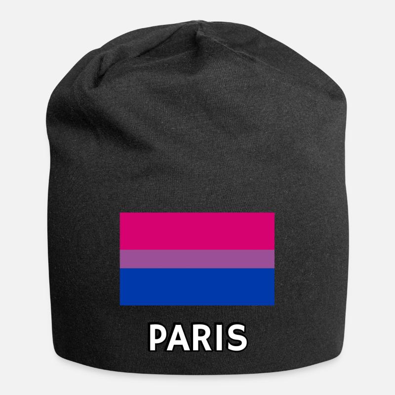 Bi Pride Flag Paris - Jersey Beanie - black
