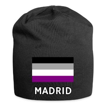 Asexualité Pride Drapeau Madrid - Bonnet en jersey - noir - Devant