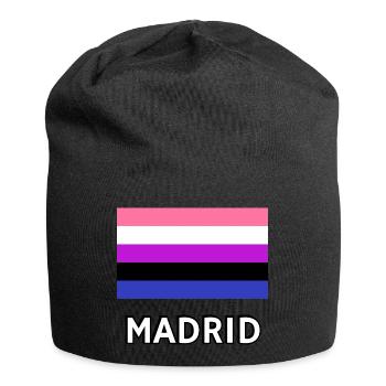 Genderfluid Pride Flag Madrid - Jersey Beanie - black - Front