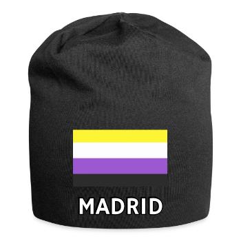 Non binary Pride Flag Madrid - Jersey Beanie - black - Front
