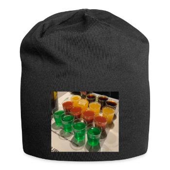 Alkohol Schnaps - Jersey-Beanie - Schwarz - Vorne