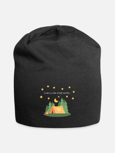 5 Million Star Hotel - Zelt unter Sternenhimmel - Jersey-Beanie - Schwarz
