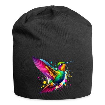 Kolibri - Jersey-Beanie - Schwarz - Vorne