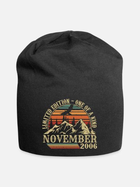 Geboren im November 2006 - Geburtstag November 2006 - Jersey-Beanie - Schwarz