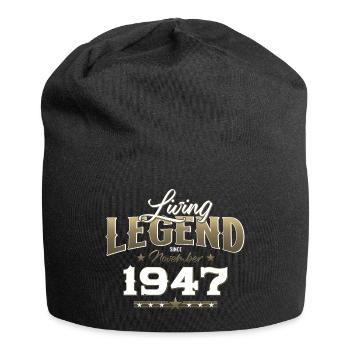 77th Birthday Original November 1947 Volume 47 - Jersey Beanie - black - Front
