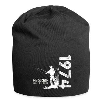 50ème Anniversaire Pêcheur Pêche 1974 Millésime 1974 - Bonnet en jersey - noir - Devant