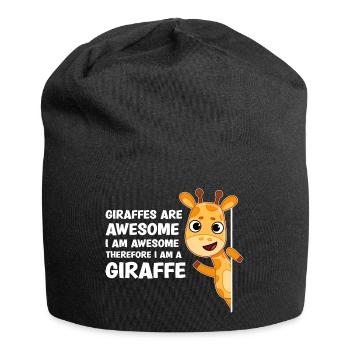 Les girafes sont géniales Je suis génial Amoureux des girafes - Bonnet en jersey - noir - Devant