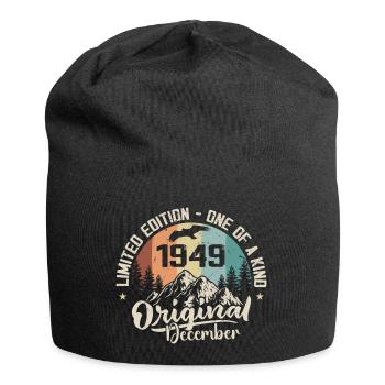 Anniversaire Décembre 1949 - Cadeau decembre 1949 - Bonnet en jersey - noir - Devant