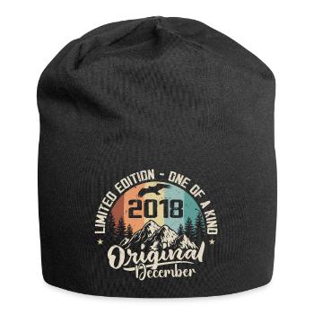 Anniversaire Décembre 2018 - Cadeau decembre 2018 - Bonnet en jersey - noir - Devant