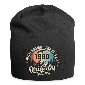 Janvier 1980 Original Cadeau D'anniversaire 46 Ans - Bonnet en jersey - noir - Devant