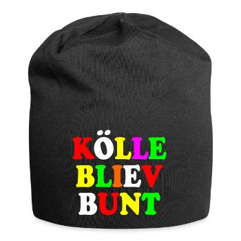 kölle bliev bunt - Jersey-Beanie - Schwarz - Vorne