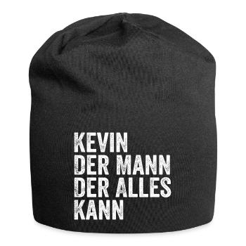 Kevin L’homme qui sait tout Prénom Kevin - Bonnet en jersey - noir - Devant