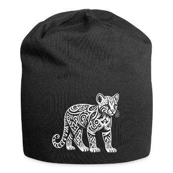 Ocelot tribal - Bonnet en jersey - noir - Devant