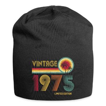 Vintage 1975 Limited Edition – Retro Sonnenuntergang 50er Jahre - Jersey-Beanie - Schwarz - Vorne