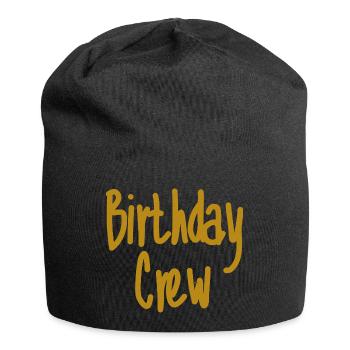 Birthday Crew - Jersey-Beanie - Schwarz - Vorne
