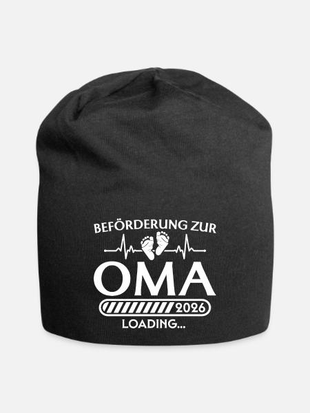 Beförderung zur Oma 2026 loading - Jersey-Beanie - Schwarz