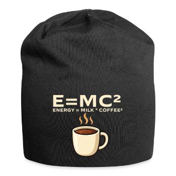 Energie ist gleich Milch und Kaffee Mathe-Witz - Jersey-Beanie - Schwarz - Vorne