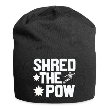 Shred the pow - Jersey Beanie - black - Front