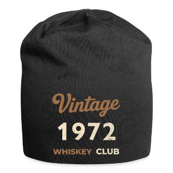 Vintage 1972 – Whiskey Club Retro Geburtsjahr - Jersey-Beanie - Schwarz - Vorne