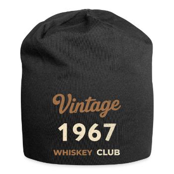 Millésime 1967 – Whiskey Club Rétro Année de naissance - Bonnet en jersey - noir - Devant